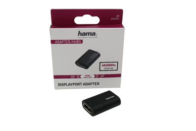 Hama Adapter Kabel Stecker DisplayPort-Adapter Verbindung Kupplung (Ultra-HD 4K)