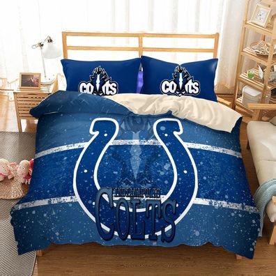 2tlg. Indianapolis Colts Fußball bettbezug Kinder Geschenk Bettwäsche 135 x 200 cm