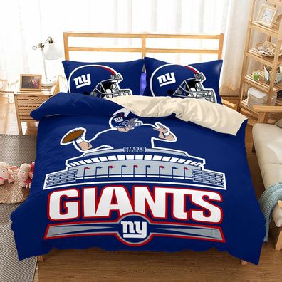 2tlg. New York Giants Fußball bettbezug Kinder Geschenk Bettwäsche 135 x 200 cm