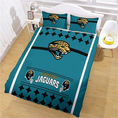 2tlg. Jacksonville Jaguars Fußball bettbezug Kinder Geschenk Bettwäsche 135 x 200 cm