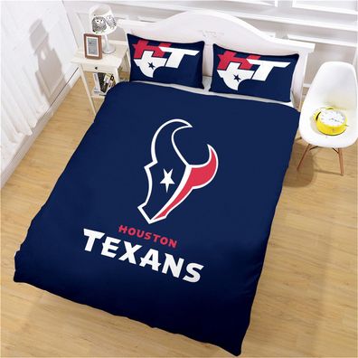 2tlg. Houston Texans Fußball bettbezug Kinder Geschenk Bettwäsche 135 x 200 cm