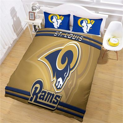 2tlg. Los Angeles Rams Fußball bettbezug Kinder Geschenk Bettwäsche 135 x 200 cm