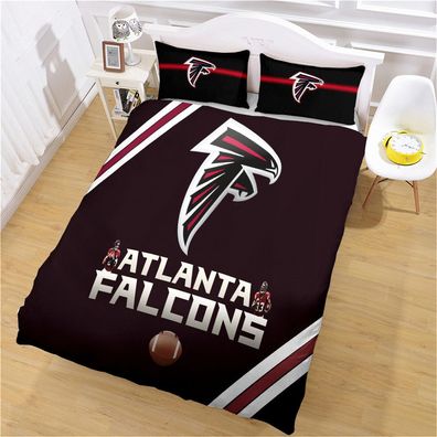2tlg. Atlanta Falcons Fußball bettbezug Kinder Geschenk Bettwäsche 135 x 200 cm