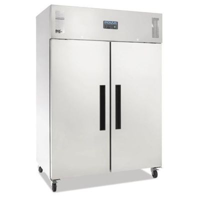 Polar Serie G zweitürig Kühlschrank Edelstahl, 1200 Liter