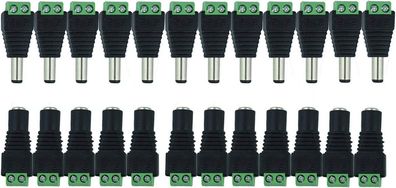 DC-Netzteil Stecker / Buchse Steckeradapter 12-V-Buchsenadapter für