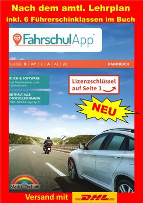 Fahrschul Handbuch + App Klasse B AM L A A1 A2 Führerschein Lehrbuch Lernbuch 2023