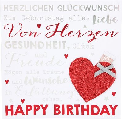 Glamour Glitzer Grußkarte Klappkarte mit Umschlag Zum Geburtstag Glitzer, Luxus & Gla