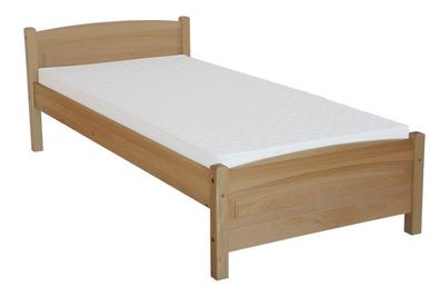 Jugendbett Buche massiv Vollholz natur 117, inkl. Lattenrost - Abmessung 160 x 2