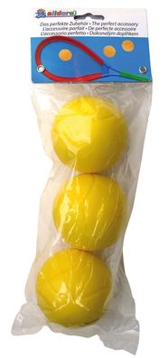 Ersatz Softbälle | gelbe Soft Tennisbälle | 3er Set | Durchmesser je 6,5 cm