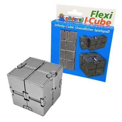 Flexi I Cube | silberner Infinity-Würfel | Unendlichkeitswürfel