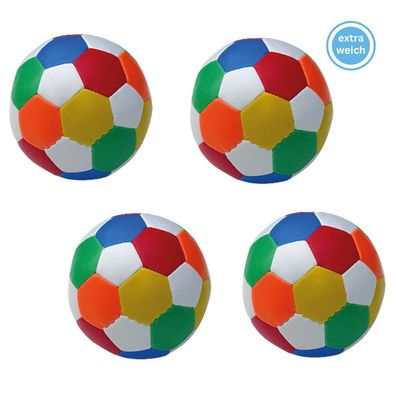 Softball 4er Set | Ø 10 cm, bunt | 4 kleine, extra weiche Spielbälle für Kinder