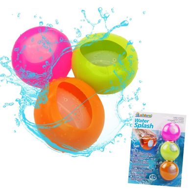 Water Splash | wiederverwendbare Wasserbomben | 3er Set in pink, grün und orange