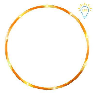 LED Hoop Fun Reifen | Ø 72 cm | orange/ gelb | Kinder Gymnastikreifen mit Licht