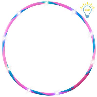LED Hoop Fun Reifen | Ø 78 cm | pink/ blau | Gymnastikreifen für Kinder mit Licht