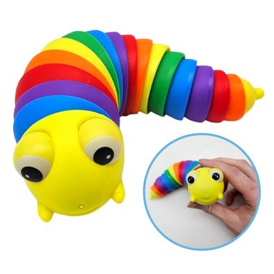 Flexi Worm Raupe | buntes Beschäftigungsspielzeug für Kinder | Fidget Slug