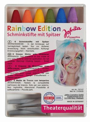 Schminkstifte Regenbogen m Spitzer Karnevalsschminke Karneval Fasching