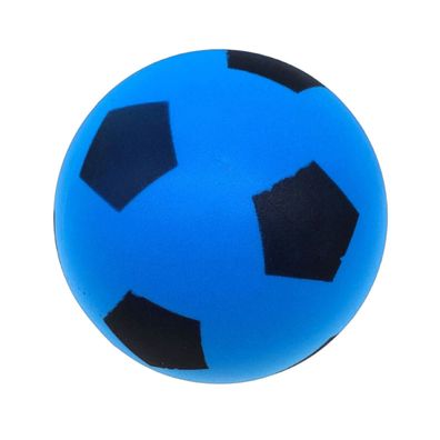 Schaumstoffball blau | weicher Spielball für Kinder | Fußball aus Schaumstoff