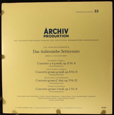 Archiv Produktion 14 147 - Das Italienische Settecento