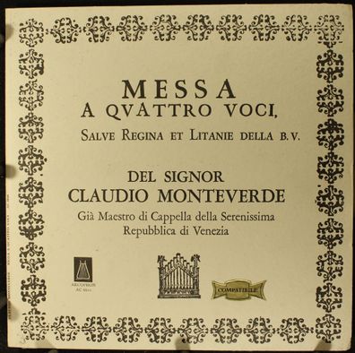 arcophon AM 6610 - Messa A Qvattro Voci, Salve Regina Et Litanie Della B.V.