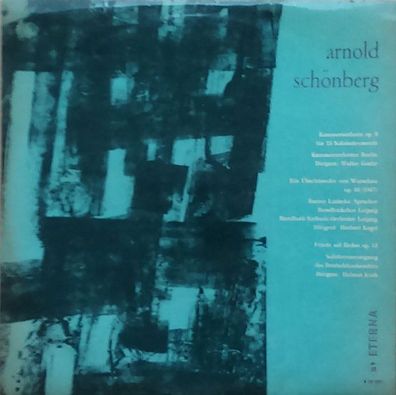 Eterna 8 20 201 - Arnold Schoenberg - Kammersinfonie Op.9 Für 15 Soloinstrument