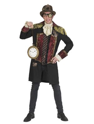 Kostüm schwarze Jacke Gehrock Steampunk Pirat Seeräuber Herren Karneval Fasching