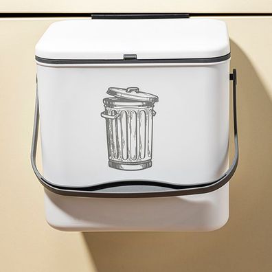 6L Abfalleimer Mülleimer zum Einhängen an Küchentüren inkl Haken B25xT19xH23cm