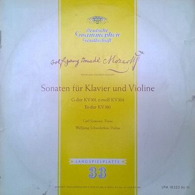 Deutsche Grammophon LPM 18323 - Sonaten Für Klavier Und Violine G-dur KV 301, e