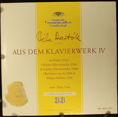 Deutsche Grammophon LPM 18 473 - Aus Dem Klavierwerk IV