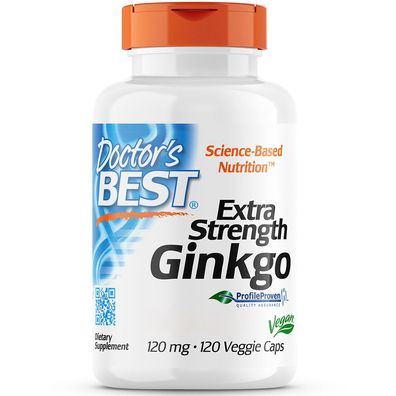 Doctor's Best, Extra Strength Ginkgo, 120mg, 120 vegane Kapseln