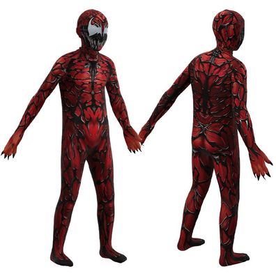 Kinder Bodysuit Venom Carnage Kasady Overall Halloween Cosplay Kostüm Full Catsuit