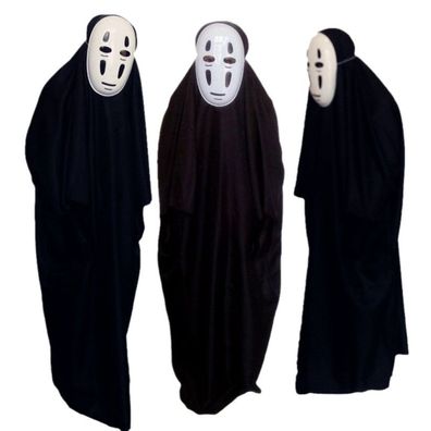 Kinder Spirited Away Overall Maske Handschuhe No Face Man Halloween Cosplay Kostüm