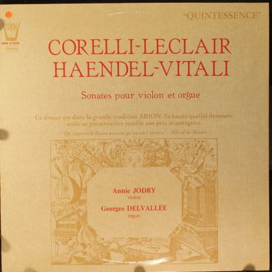ARION ARN 31 929 - Sonates Pour Violin Et Orgue