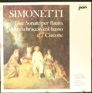 Swiss Pan 10 031 - Simonetti - Due Sonate Per Flauto, Viola Da Braccio Col Basso