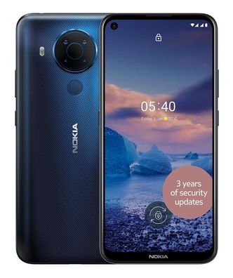 Nokia 5.4 TA-1337 Blau 4GB/65GB 16,2cm (6,39Zoll) 48MP KI Kamera Android Smartphon...