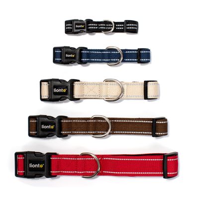 lionto verstellbares Hundehalsband, verschiedene Längen und Farben