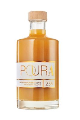 Poura Premium Ingweressenz Drinkkultur Vegan und Glutenfrei mit Kurkuma 195 ml