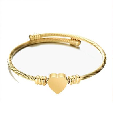 Armband Heart Gold (1-tlg), Edelstahl
