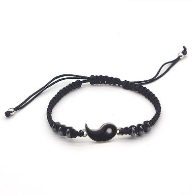Armkette passende Yin und Yang verstellbare Seil Armbänder, Abgleichbar