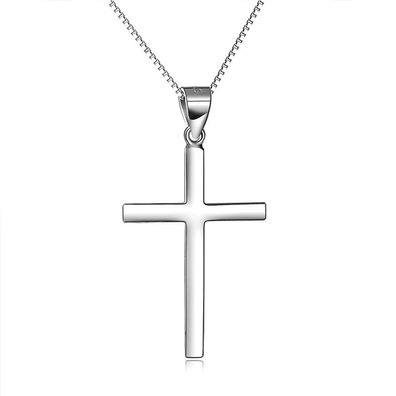 Kette mit Anhänger Kreuz Symbol Religion 925 Silberï¼?Mode-Halskette