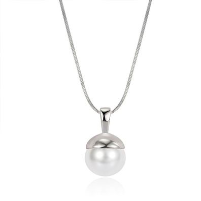 Perlenkette Sterlingsilber, natérliche Perlenkette, modische Halskette