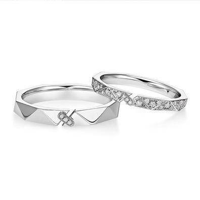 Partnerring Couple Ringe, Eheringe Silber 925 Paar Paar Ringe(2-tlgï¼?