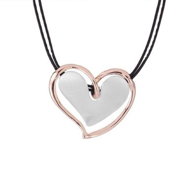 Herz-Anhänger-Halskette, großer Herz-Anhänger, modische Halskette
