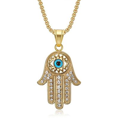 Blaue Augen Hand der Fatima-Anhänger-Halskette, modische Halsketten