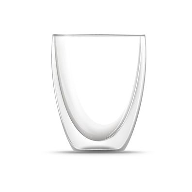 Doppelwandiges Thermoglas für Heiß- und Kaltgetränke aus Borosilikatglas, 330 ml
