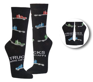 Damen Herren Spaßsocken, Fun socks, witzige Socken Trucks