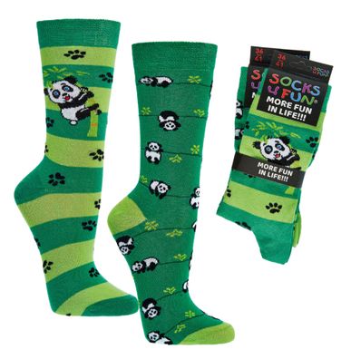 Damen Herren Spaßsocken, Fun socks, witzige Socken Panda