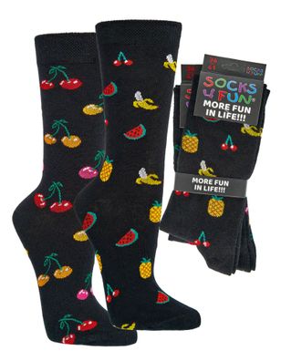 Damen Herren Spaßsocken, Fun socks, witzige Socken Obst