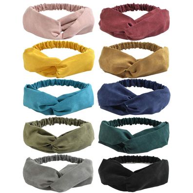 10er-Pack Boho-Stirnbänder für Damen, Vintage-Kreuz, elastisches Kopfwickel-Haar