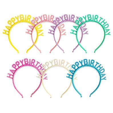 7 Stück Geburtstags-Stirnband für Mädchen, Party-Haarschmuck für Mädchen und Frauen