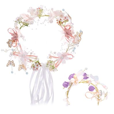 Stirnbänder für Damen und Handblumen, Haarschmuck für Hochzeitsblumenmädchen,
